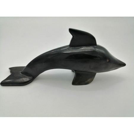 DELFINO IN MARMO NERO ORIZABA
