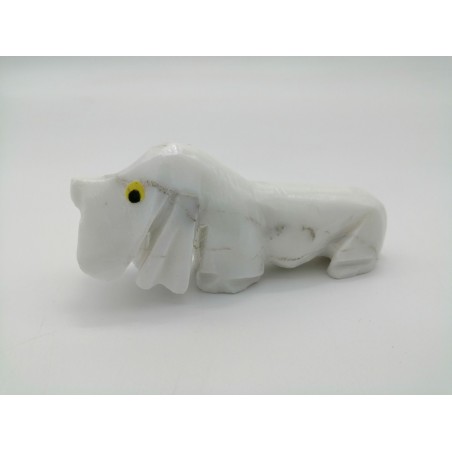 BASSOTTO IN MARMO BIANCO