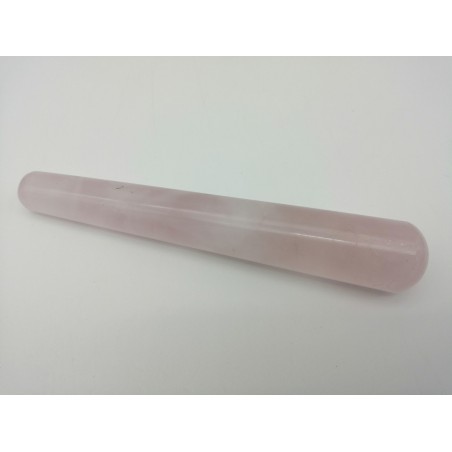 MASSAGGIATORE CILINDRICO PER VISO QUARZO ROSA