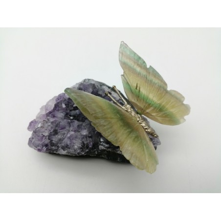 FARFALLA AMETISTA/FLUORITE