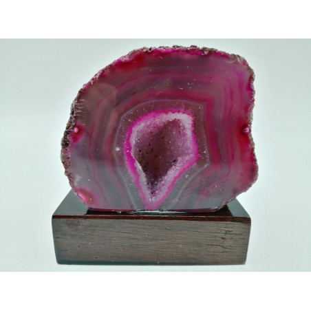 GEODE DI AGATA ROSA SU BASE