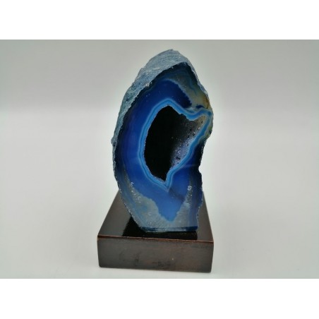 GEODE DI AGATA BLU SU BASE