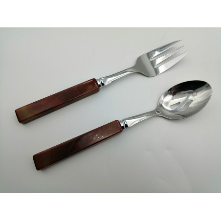 SET INSALATA IN AGATA ROSSA