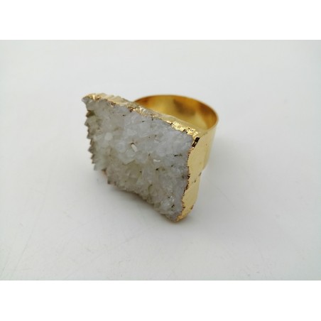 PORTATOVAGLIOLO IN CRISTALLO RETTANGOLARE CON RIFINITURE COLOR ORO