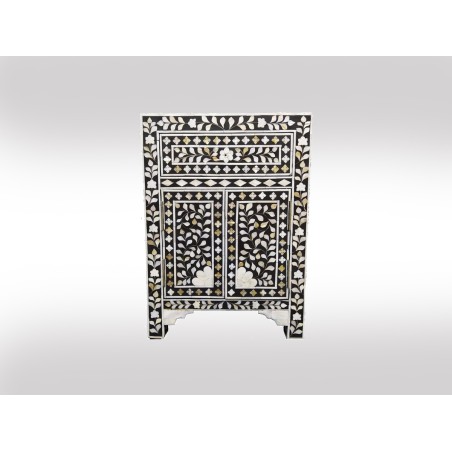 BEDSIDE NERO CON MADREPERLA