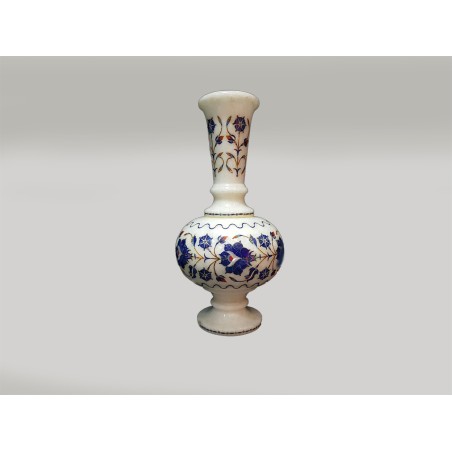 MARBLE BLUE FLOWER VASE