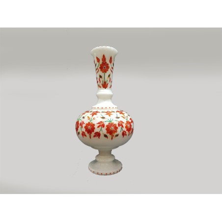 MARBLE ORANGE FLOWER VASE