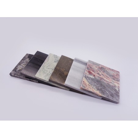 SET DA 6 SOTTOBICCHIERI IN MARMI VARI