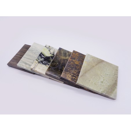 ST DA 6 SOTTOBICCHIERI IN MARMI VARI