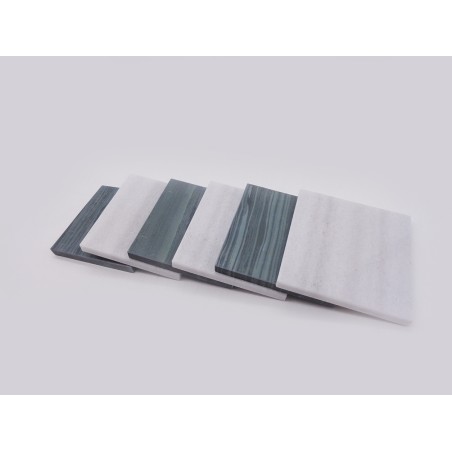 SET DA 6 SOTTOBICCHIERI IN MARMI MISTI