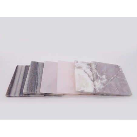 SET DA 6 SOTTOBICCHIERI IN MARMI MISTI