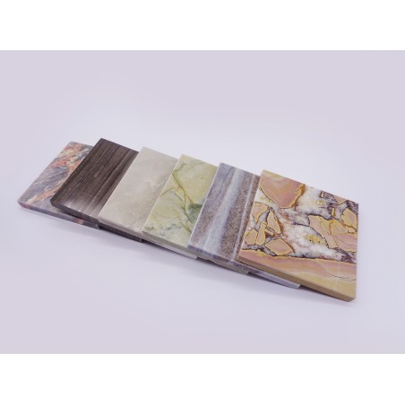 SET DA 6 SOTTOBICCHIERI IN MARMI VARI