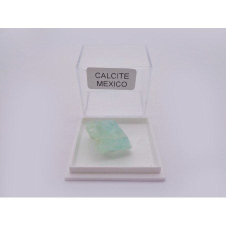 MINERALE DA COLLEZIONE CALCITE VERDE IN SCATOLA SINGOLA