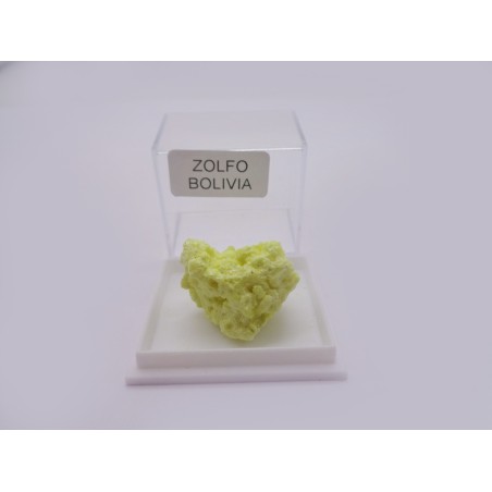 MINERALE DA COLLEZIONE ZOLFO IN SCATOLA SINGOLA