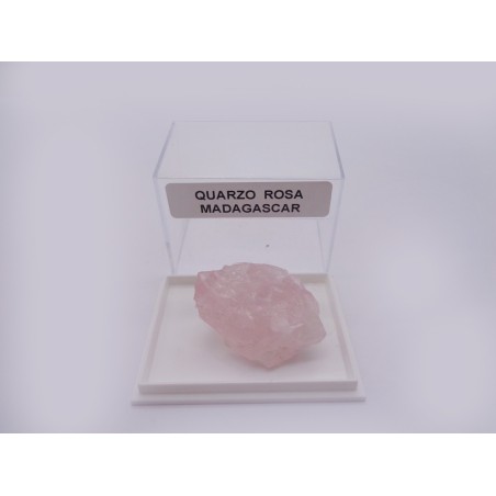MINERALE DA COLLEZIONE QUARZO ROSA IN SCATOLA SINGOLA