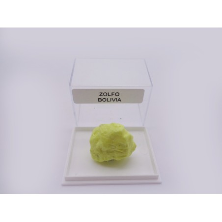 MINERALE DA COLLEZIONE ZOLFO IN SCATOLA SINGOLA