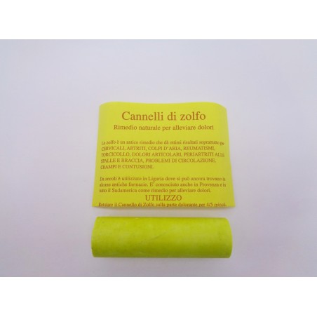 CANNELLI DI ZOLFO RIMEDIO NATURALE PER ALLIVARE DOLORI