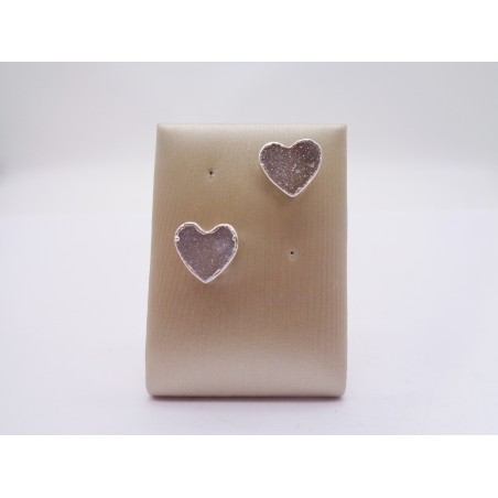 ORECCHINI A FORMA DI CUORE IN DRUSA