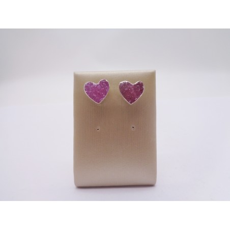 ORECCHINI A FORMA DI CUORE IN DRUSA