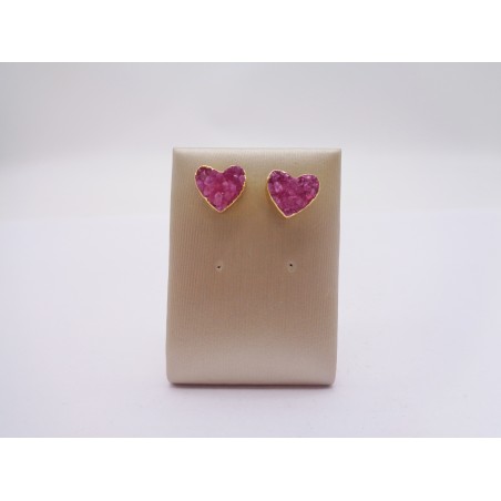 ORECCHINI A FORMA DI CUORE IN DRUSA
