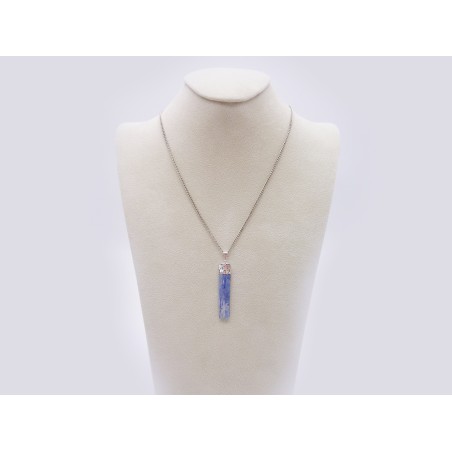 CIONDOLO GRANDE IN CIANITE BLU NATURALE