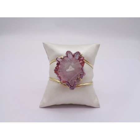 BRACCIALE CON FETTA DI AMETISTA