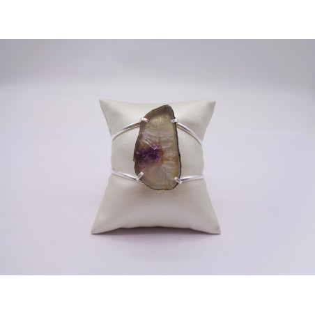 BRACCIALE CON FETTA DI AMETISTA