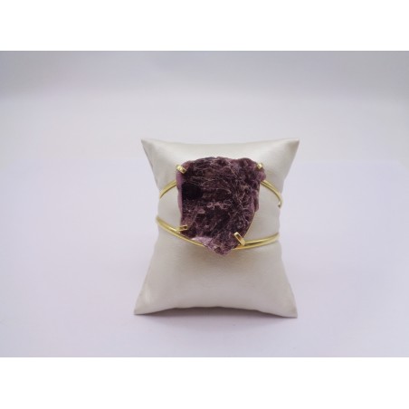 BRACCIALE CON TAGLIO DI LEPIDOLITE
