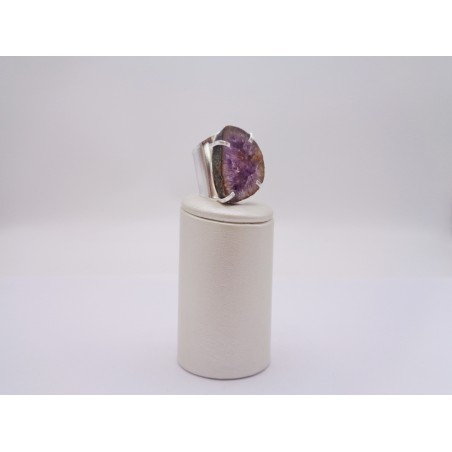 FASCIA ANELLO CON FETTA DI AMETISTA