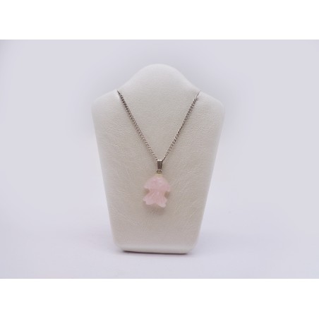 CIONDOLO PESCE QUARZO ROSA