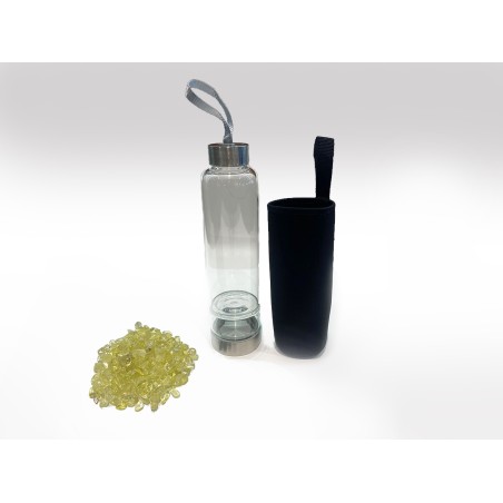BOTTIGLIA CON QUARZO LIMONE