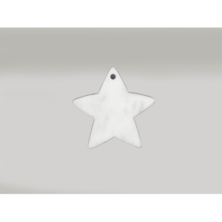 DECORAZIONE - STELLA IN BIANCO CARRARA