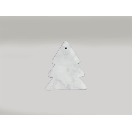 DECORAZIONE NATALIZIA-ALBERELLO IN BIANCO CARRARA