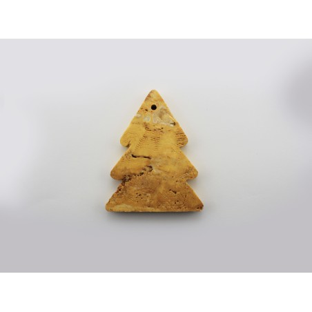 DECORAZIONE NATALIZIA-ALBERELLO IN TRAVERTINO GIALLO