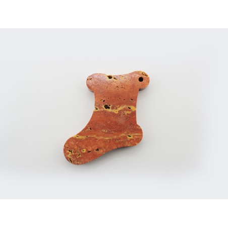 CALZA NATALIZIA IN TRAVERTINO ROSSO