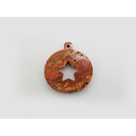 PALLINA DI NATALE TRAVERTINO ROSSO