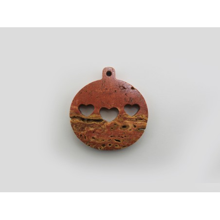 PALLINA DI NATALE TRAVERTINO ROSSO