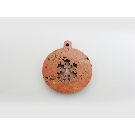 PALLINA DI NATALE TRAVERTINO ROSSO