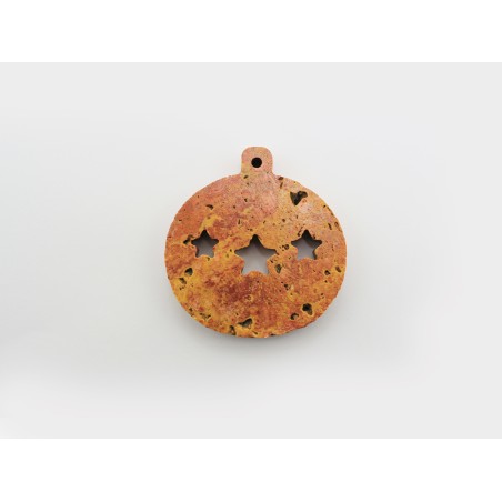 PALLINA DI NATALE TRAVERTINO ROSSO