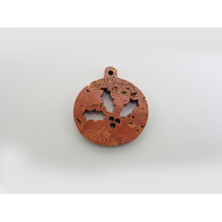 PALLINA DI NATALE TRAVERTINO ROSSO