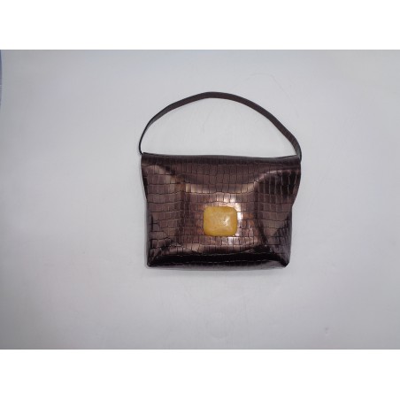 BORSA IN PELLE CON DIASPRO GIALLO