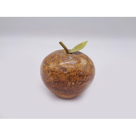 MELA DECORATIVA IN TRAVERTINO ROSSO