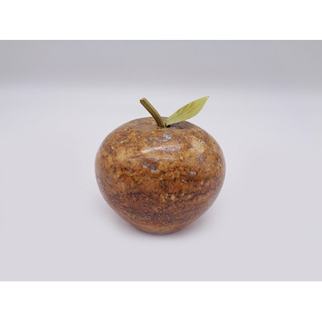 MELA DECORATIVA IN TRAVERTINO ROSSO