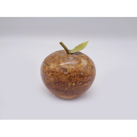 MELA DECORATIVA IN TRAVERTINO ROSSO