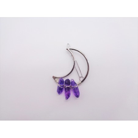 FERMAGLIO IN CRISTALLO DI ROCCA VIOLA