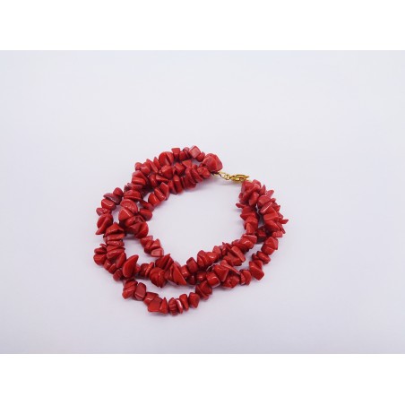BRACCIALE CHIPS DI CORALLO ROSSO