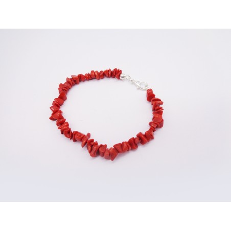 BRACCIALE DI CHIPS DI CORALLO ROSSO