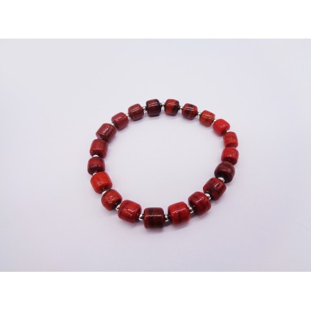 BRACCIALE ELASTICO IN CORALLO ROSSO
