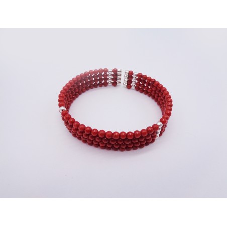 BRACCIALE RIGIDO IN CORALLO ROSSO