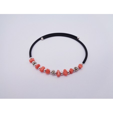 BRACCIALE IN CAUCCIU' E CORALLO